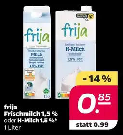 NETTO Frija frischmilch 1,5 % oder h-milch 1,5 % Angebot