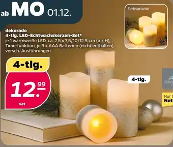 NETTO Dekorado led-echtwachskerzen-set Angebot