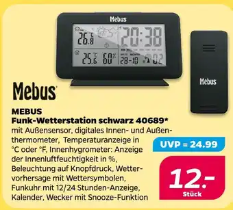 NETTO Mebus funk-wetterstation schwarz 40689 Angebot