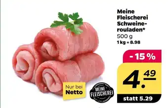 NETTO Meine fleischerei schweinerouladen Angebot