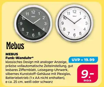 NETTO Mebus funk-wanduhr Angebot