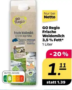 NETTO Go regio frische weidemilch Angebot