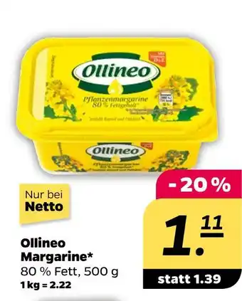 NETTO Ollineo margarine Angebot