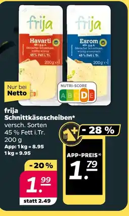 NETTO Frija schnittkäsescheiben Angebot