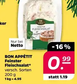 NETTO Bon appétit feinster fleischsalat Angebot