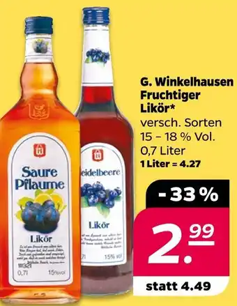 NETTO G. winkelhausen fruchtiger likör Angebot