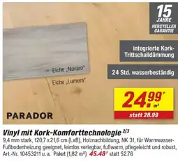 toom Baumarkt PARADOR Vinyl mit Kork-Komforttechnologie Angebot