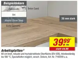 toom Baumarkt Arbeitsplatten Angebot