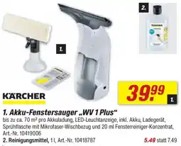 toom Baumarkt KÄRCHER Akku-Fenstersauger ,,WV 1 Plus" Angebot