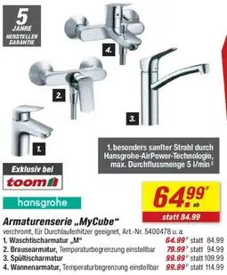 toom Baumarkt Hansgrohe Armaturenserie ,,MyCube" Angebot