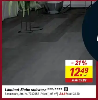 toom Baumarkt Laminat Eiche schwarz Angebot