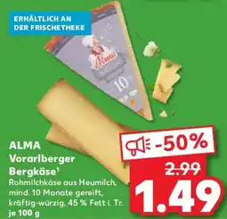 Kaufland ALMA Vorarlberger Bergkäse Angebot