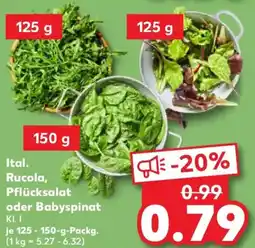 Kaufland Ital. Rucola, Pflücksalat oder Babyspinat Angebot