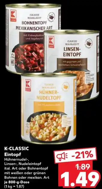 Kaufland K-CLASSIC Eintopf Angebot