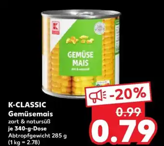 Kaufland K-CLASSIC Gemüsemais Angebot