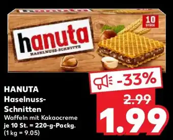 Kaufland HANUTA Haselnuss- Schnitten Angebot