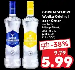 Kaufland GORBATSCHOW Wodka Original oder Citron Angebot