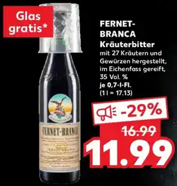 Kaufland FERNET- BRANCA Kräuterbitter Angebot
