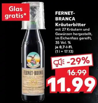 Kaufland FERNET- BRANCA Kräuterbitter Angebot