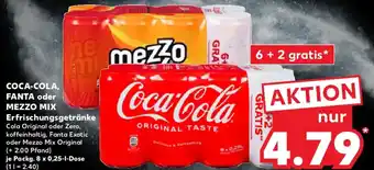 Kaufland COCA-COLA, FANTA oder MEZZO MIX Erfrischungsgetränke Angebot