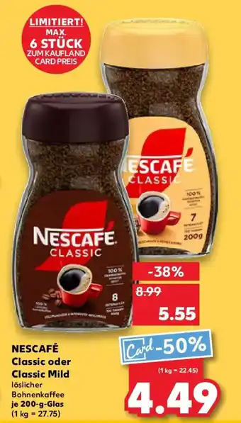 Kaufland NESCAFÉ Classic oder Classic Mild Angebot
