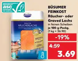 Kaufland BÜSUMER FEINKOST Räucher- oder Graved Lachs Angebot