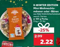 Kaufland K-WINTER EDITION Mini-Weihnachts- männer oder -Bären Angebot