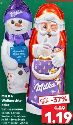 Kaufland MILKA Weihnachts- oder Schneemann Angebot