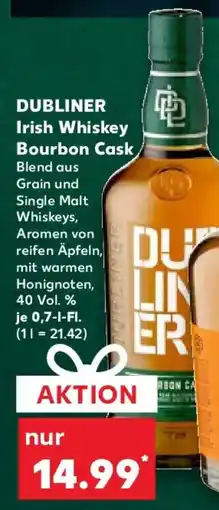 Kaufland DUBLINER Irish Whiskey Bourbon Cask Angebot