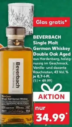Kaufland BEVERBACH Single Malt German Whiskey Double Oak Aged Angebot