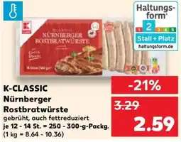 Kaufland K-CLASSIC Nürnberger Rostbratwürste Angebot