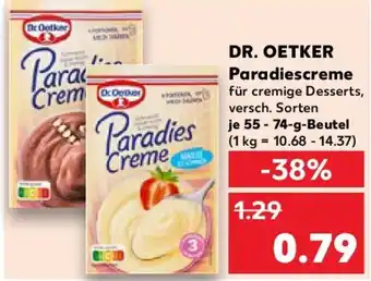 Kaufland DR. OETKER Paradiescreme Angebot