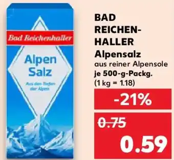 Kaufland BAD REICHEN- HALLER Alpensalz Angebot