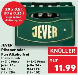 Kaufland JEVER Pilsener oder Fun Alkoholfrei Angebot
