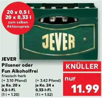Kaufland JEVER Pilsener oder Fun Alkoholfrei Angebot