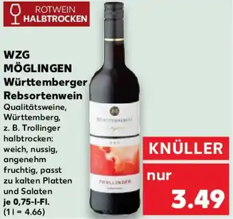 Kaufland WZG MÖGLINGEN Württemberger Rebsortenwein Angebot