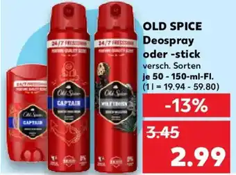 Kaufland OLD SPICE Deospray oder -stick Angebot