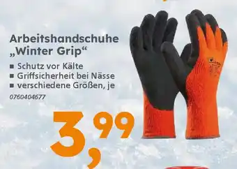 Globus Baumarkt Arbeitshandschuhe ,Winter Grip" Angebot