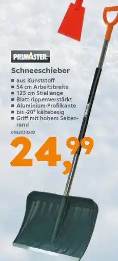 Globus Baumarkt PRIMASTER Schneeschieber Angebot
