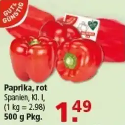 Multi Markt GUT&GÜNSTIG Paprika, rot Angebot
