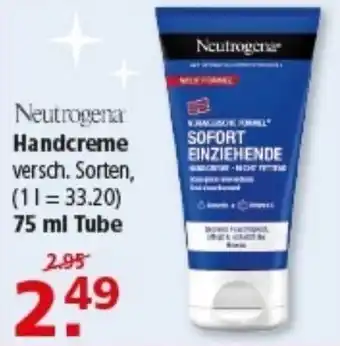 Multi Markt Neutrogena Handcreme Angebot