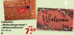 Multi Markt Fußmatten „Weihnachtsgeschenk"/ ..Weihnachtsbeeren" Angebot