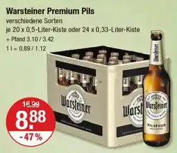 V Markt Warsteiner Premium Pils Angebot