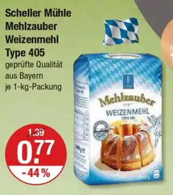 V Markt Scheller Mühle Mehlzauber Weizenmehl Type 405 Angebot