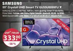 V Markt SAMSUNG 55" Crystall UHD Smart TV GU55U8099FU Angebot