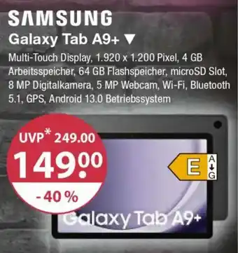 V Markt SAMSUNG Galaxy Tab A9+ Angebot