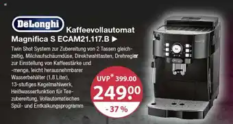 V Markt DeLonghi Kaffeevollautomat Magnifica S ECAM21.117.B Angebot