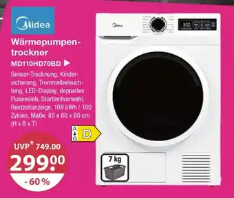 V Markt Midea Wärmepumpen- trockner MD110HD70BD Angebot