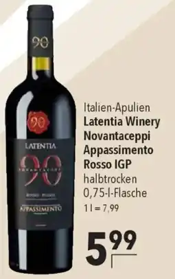 CITTI Markt Latentia Winery Novantaceppi Appassimento Rosso IGP Angebot
