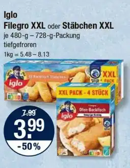 V Markt Iglo Filegro XXL oder Stäbchen XXL Angebot